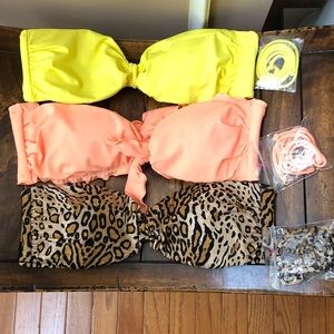 Victoria’s Secret bikini top bandeaus, size Large
